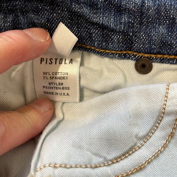 Pistola Ankle Raw Hem Baby Bootcut Jeans 26" Inseam Size 30 - Picture 4 of 6